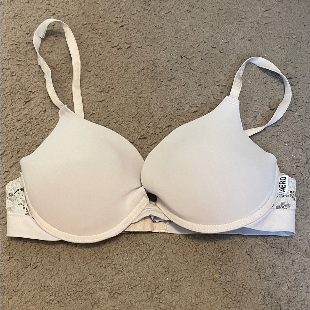 Aeropostale Cream Lace Push-Up Bra